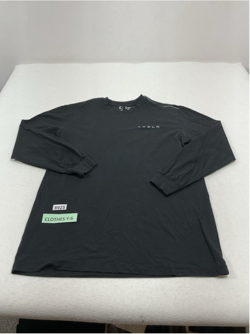 Mens Excellent Tesla T Shirt Large Black Long Sleeve Pullover